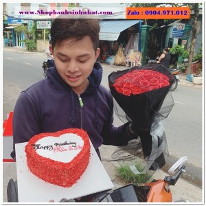 Combo Bánh Kem & Hoa Tươi - MM59